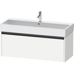 Duravit Ketho 2 wastafelonderbouwkast met 1 lade voor enkele wastafel 118.4x46x44cm met greep antraciet wit mat SW772892