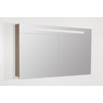 Saniclass 2.0 Spiegelkast - 120x70x15cm - verlichting geintegreerd - 2 links- en rechtsdraaiende spiegeldeuren - MFC - legno viola SW30729