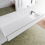 Mondiaz Lagom Meuble avec 2 tiroir 200x30x45cm vasque Cloud droite 1 trou de robinet Solid Surface Urban SW409217