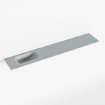 Mondiaz EDEN Lavabo compact - 120x23x0.9cm - vasque à gauche - sans trous de robinetterie - pour meuble de WC - Solid surface - Plata SW1025878