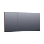 BRAUER Impress Deluxe spiegelkast - 140x70x15cm - interne en externe verlichting - 3 dubbelzijdige spiegeldeuren - Grove SW371720