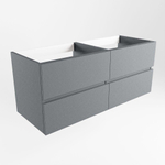 Mondiaz VICA wastafelonderkast - 120x45x50cm - 4 lades - uitsparing links - softclose - Plata SW1016550