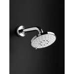 Hotbath Mate pomme de douche avec 3 jets, y compris bras mural 13cm rond nickel brossé SW61992