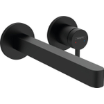 Hansgrohe Finoris 1 greeps wastafelkraan - inbouw - voorsprong 228 mm - met afvoerplug - mat zwart SW651252