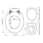 Tiger Toiletbril Steigerhoutlook Softclose Mdf 37.5x5.5x45.5cm