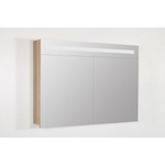 BRAUER 2.0 Spiegelkast - 120x70x15cm - verlichting geintegreerd - 2 links- en rechtsdraaiende spiegeldeuren - MFC - legno calore SW30773