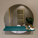 Miroir de salle de bain Mondiaz SPOT - rond 50cm - étagère miroir - couleur Smag SW1235610