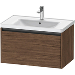Duravit Ketho 2 meuble sous-lavabo avec 1 tiroir 78.4x45.5x44cm avec poignée noyer foncé mat anthracite SW772874