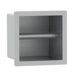 Fortifura Calvi Porte-rouleau de papier toilette - encastré - 17,3x17,3x15,3cm - Acier inoxydable brossé PVD (acier inoxydable) SW1126059