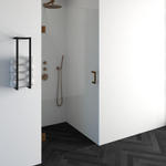 BRAUER Créer Porte de douche - 90x200cm - sans profil - anti-calcaire - verre de sécurité 8mm - cuivre SW486589