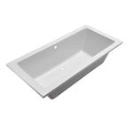 Xellanz Santino SQ baignoire duo encastrée 180x80x49 cm acrylique brillant blanc SW75881