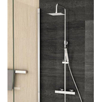 Crosswater Atoll Multivalve Doucheset - met thermostatische kraan - hoofddouche 36x24cm en handdouche - met douc - hoogglans chroom SW31164