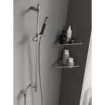 Hotbath Cobber barre de douche 90cm avec coude de raccordement mural flexible de douche 150cm et douchette à main en barre laiton vieilli patiné usé SW74139