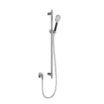 Hotbath Cobber barre de douche 90cm avec coude de raccordement mural flexible de douche 150cm et pommeau de douche rond chromé SW230040