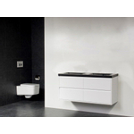 Saniclass New Future Corestone13 Meuble salle de bains 120cm sans trou pour robinetterie Blanc brillant sans miroir SW20760