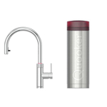 Quooker Flex Round kokendwaterkraan - draaibare & uittrekbare uitloop - PRO3 reservoir - Warm / kokend water - chroom SW75950