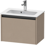Duravit Ketho.2 Wastafelonderbouwkast - met 1 lade - 61x39x44cm - met greep antraciet - linnen mat SW772051