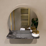 Mondiaz SPOT Miroir de salle de bain - rond 30cm - plan de miroir - couleur Lava SW1235641