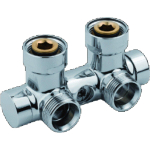 Vasco Flat v line bloc inférieur coudé 50 mm 3/4 chrome SW59922