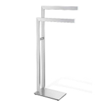 Zack LINEA Porte-serviettes sur pied - 80x40x15cm - double - inox brossé mat SW84368