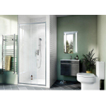 Crosswater Kai porte de douche - 110x190cm - avec verre de sécurité 6mm - clair aluminium argenté SW487329