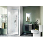 Crosswater Kai porte de douche - coulissante 120x90cm - avec verre de sécurité 6mm - clair aluminium argenté SW487347