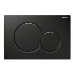 Geberit Sigma01 bedieningsplaat - 2-toets spoeling - ronde knoppen - gitzwart RAL - 9005 - dualflush - glans git zwart 0700524