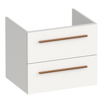 BRAUER Trust meuble sous-lavabo 60 sans poignées rapportées 2 tiroirs à fermeture douce et 1 découpe pour siphon - blanc mat SW1204017