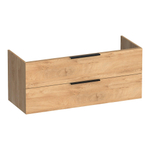 BRAUER Elevate meuble sous-lavabo 120 sans poignées rapportées 2 tiroirs à fermeture douce et 1 découpe pour siphon - Forest Tan SW1200033