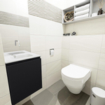 MONDIAZ OLAN Kit lave-mains - 40x30x40cm - 0 trous de robinet - 1 tiroir - urban mat - lavabo centré - Solid Surface Blanc SW473232