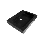 Saniclass Black Spirit lavabo pour meuble 59.6cm 1 lavabo(s) 1 trou(s) pierre naturelle noir SW6635