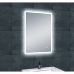 Wiesbaden Quatro spiegel rechthoek met LED, dimbaar en spiegelverwarming 70 x 50 cm SW20784
