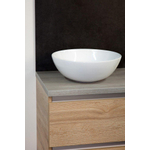 H&R Badmeubelen waskom - 39x14.5cm - keramiek wit SW87507
