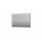 INK SP19 spiegel - 120x4x80cm rechthoek in stalen kader incl dir LED - verwarming - color changing - dimbaar en schakelaar - geborsteld metal black SW955876