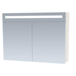 BRAUER Promise spiegelkast - 100x70x15cm -- met directe verlichting - 2 enkelzijdige spiegeldeuren - hoogglans wit SW6569