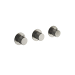 Hotbath Cobber X Afbouwdeel - voor douchethermostaat - met 2 stopkranen horizontaal/verticaal - geborsteld nikkel (RVS) SW440667