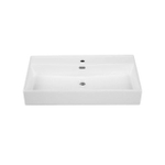 Saniclass Legend Meubelwastafel - 81x47x16cm - met overloop - 1 wasbak - 1 kraangat - keramiek - glans wit SW1382543