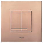 Wisa XS Bedieningspaneel - vierkant - 16x16x1 - dualflush - kunststof - geborsteld koper SW1447012