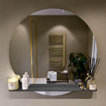 Mondiaz SPOT Miroir de salle de bains - rond 100cm - tablette miroir - couleur Dark Grey SW1235518