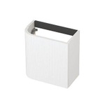 INK Concept R Meuble sous-lavabo pour lave-mains - 40x22x40cm - 1 porte - ouverture à droite - angle arrondi - fraisé - mdf laqué - blanc mat SW1406149