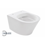 Wiesbaden Vesta Junior WC suspendu – compact – sans bride – 35,5 x 47 cm – blanc brillant SW96149