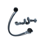Fortifura Calvi Badafvoercombinatie - draaibediening - verlengd - mat zwart SW1381745