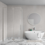 Aqua Vista Oria Cuadra paroi latérale - 60x200cm - avec kit de montage - pour cabine de douche - Acier inoxydable brossé SW1244206