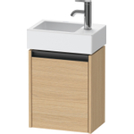 Duravit Ketho.2 Wastafelonderbouwkast - met 1 deur - 36.4x23.8x44cm links - met greep antraciet - natuur eiken mat SW772802