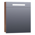Miroir de toilette BRAUER Promise - 60x70x15cm -- avec éclairage direct 1 porte miroir simple à droite Forest Cacao SW371706