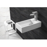 Wiesbaden Maria solid surface fontein kraangat rechts 40x22x10cm mat wit SW102828