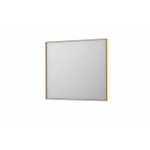 INK SP32 miroir - 90x4x80cm rectangulaire en cadre acier incl LED indirect - chauffage - changement de couleur - dimmable et interrupteur - brossé or mat SW955882