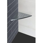 Wiesbaden InWall Tablette murale d’angle 29x29cm sans support pour montage inox SW106366