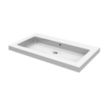 Wiesbaden Kera Lavabo pour meuble 60x46cm sans trou en céramique blanc SW106372