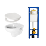Plieger Compact Pack WC compet avec réservoir encastrable et abattant et plaque de commande Blanc SW28181